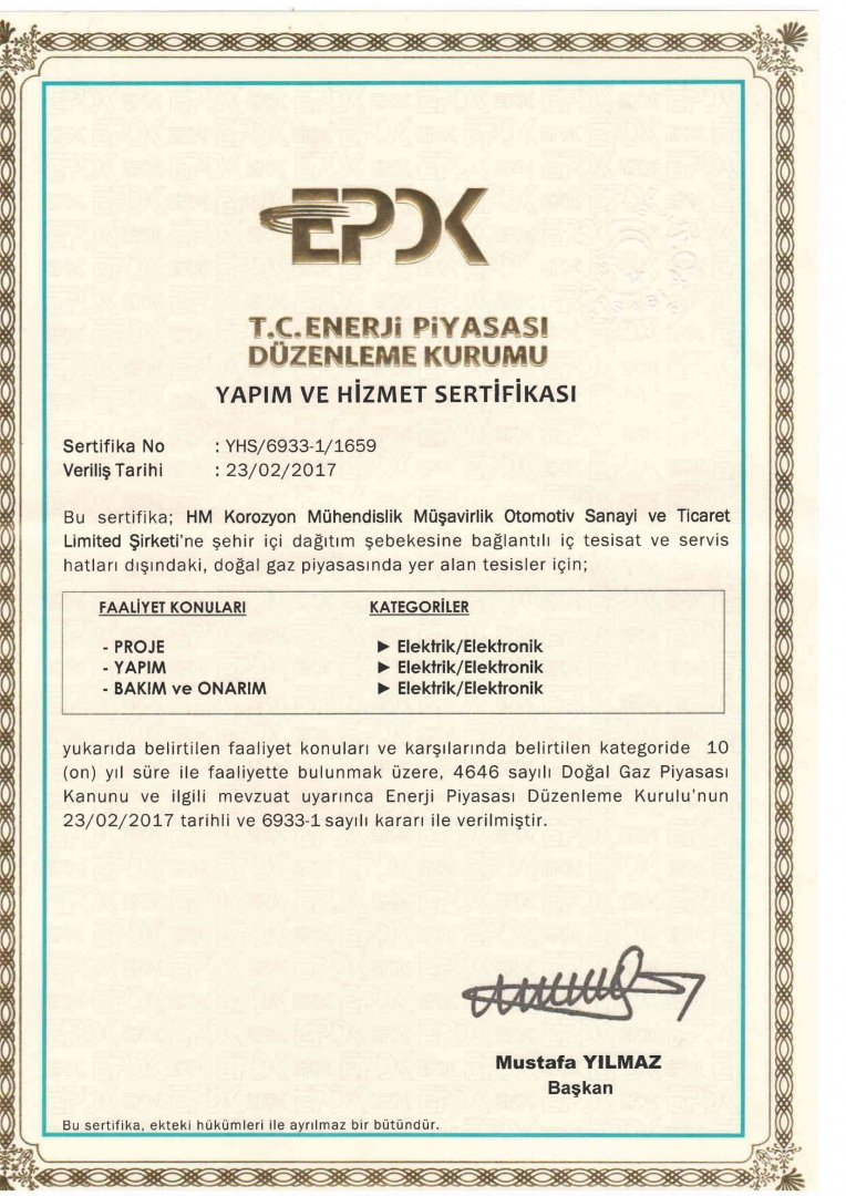 EPDK Belgesi